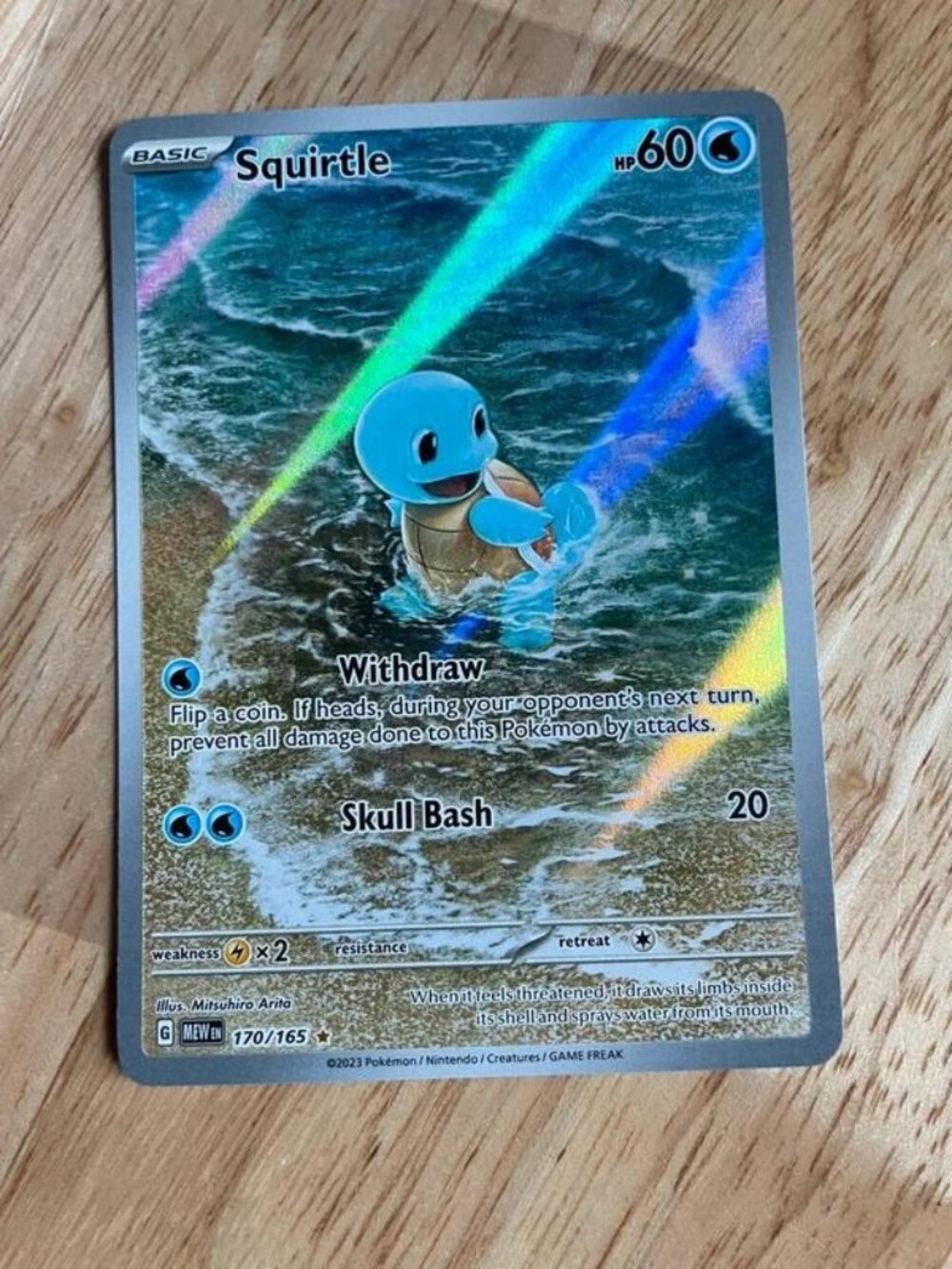 Pokémon Squirtle 170/165 Illustration Rare Scarlet & Violet 151 Holo